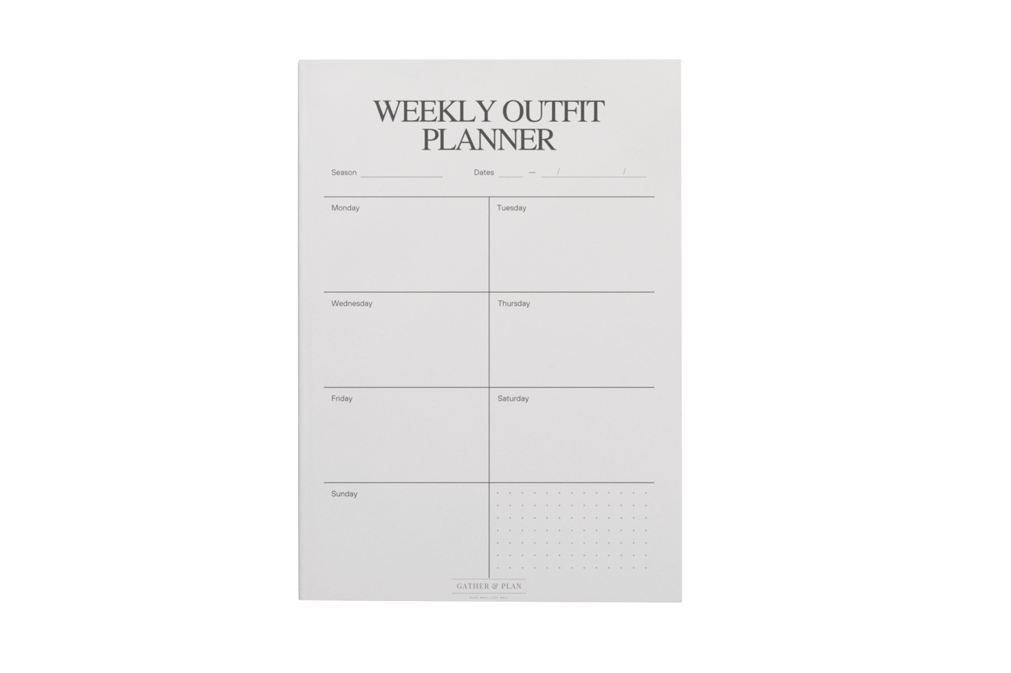Weekly Outfit Planner